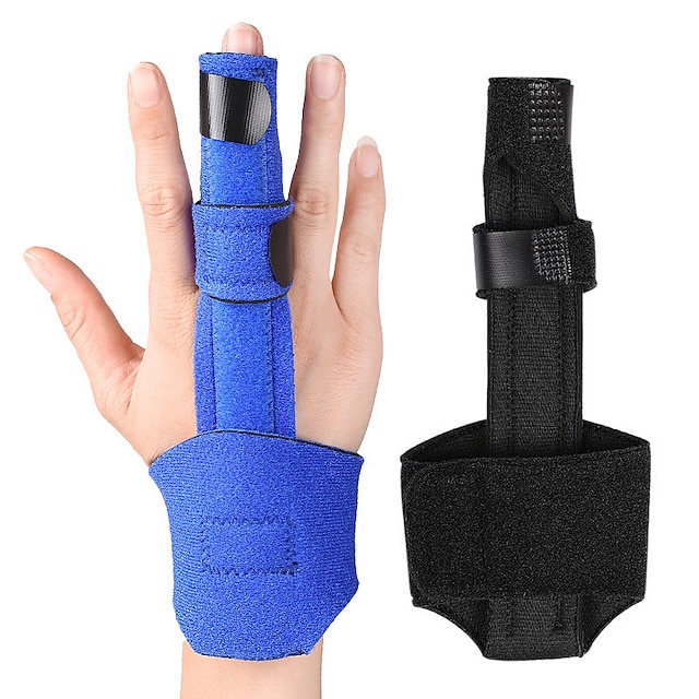  1ks celospouštěcí dlaha na prsty - podpora ortézy ruky a zápěstí - nastavitelný zajišťovací vzpřimovač - narovnávací imobilizér léčba výronů úleva od bolesti poranění paličkou artritida zánět šlach