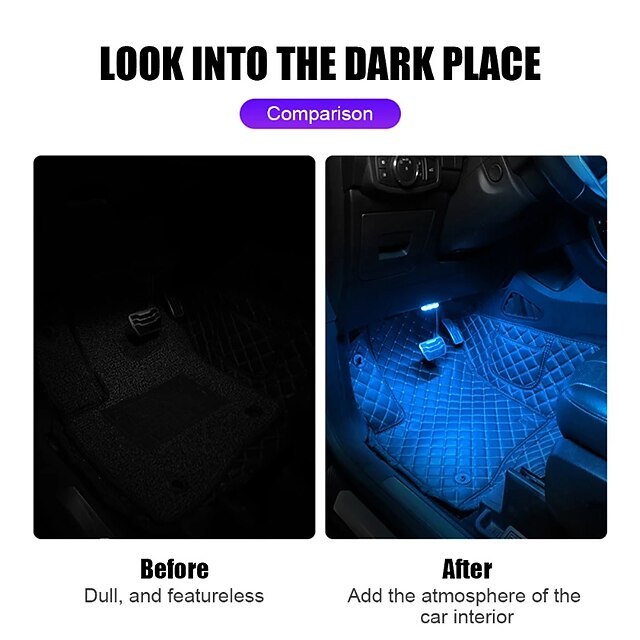 USB Charging Touch LED Light Car Mini LED Interior Mood Light USB