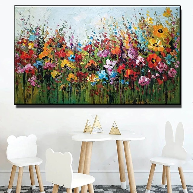  Large Size Oil Painting 100% Handmade Hand Painted Wall Art On Canvas Horizontal Abstract Colorful Floral Landscape Home Decoration Decor Rolled Canvas No Frame Unstretched
