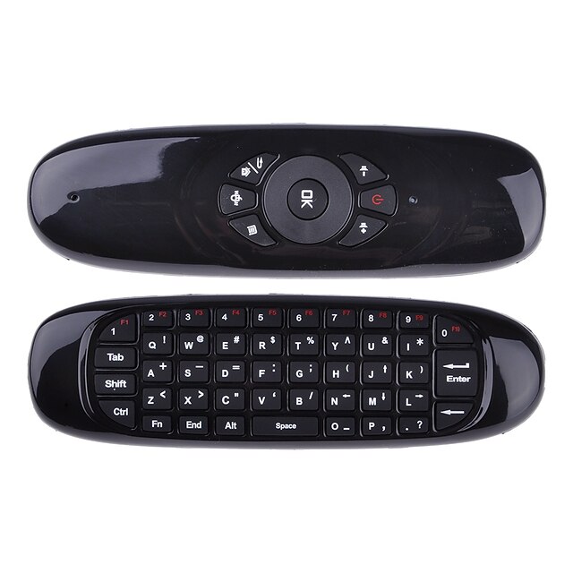  mini 2.4g air mouse recarregável teclado de controle remoto sem fio para smart tv caixa pc computador versão em inglês