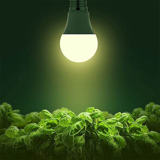  led odlingslampor a19 glödlampa fullt spektrum för inomhusväxt e26 bas 12w/15w odlingslampa 100w ekvivalent odlingslampa för inomhusväxter fröstart 2pack