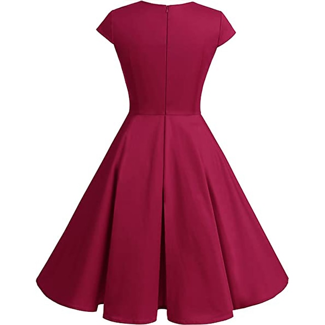 Retro Vintage 1950s Swing Dress Flare Dress Christmas Party Dress