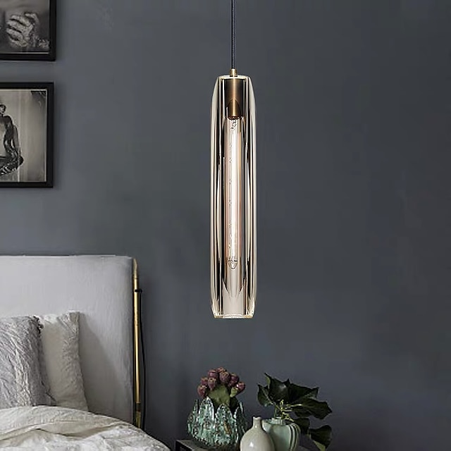  LED závěsné světlo křišťálový lustr plný měděný držák lampy třpytivé křišťálové stínidlo jednohlavé stropní světlo pro loft bar obývací pokoj jídelna