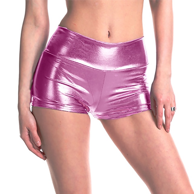  Disco Dance Costumes  Exotic Dancewear Pole dance Shorts Ruching Pure Color Women‘s Performance Training Natural Polyester