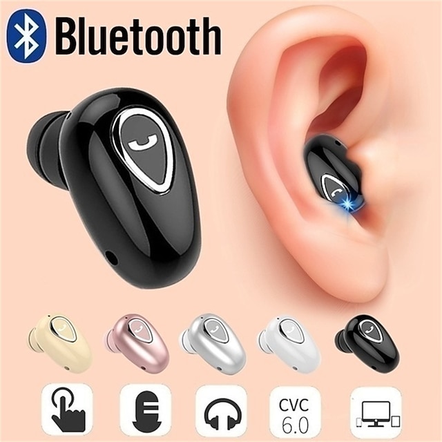  Wireless Bluetooth Earphone Mini Invisible In-Ear Sports Earbuds with Microphone Super Stereo Headphones