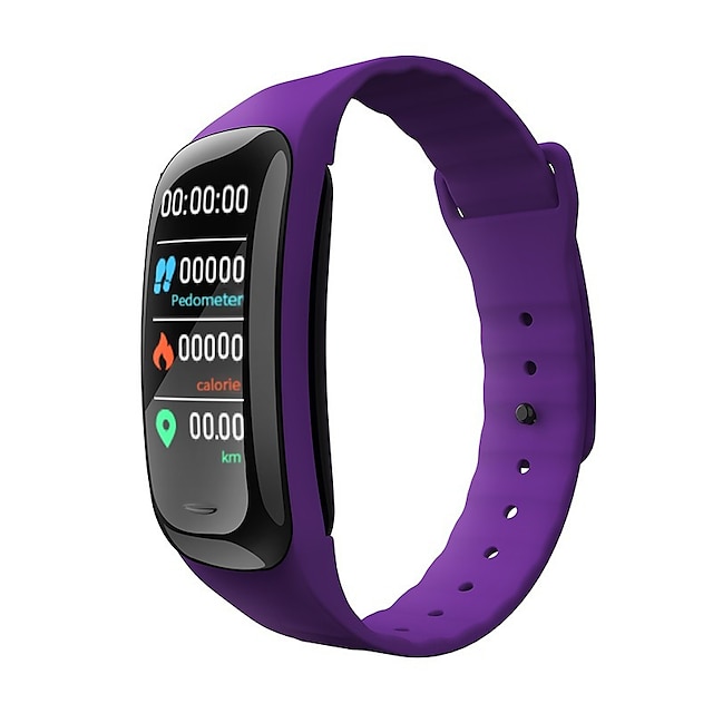 C1plus Slimme horloge 0.96 inch(es) Smart horloge Bluetooth Temperatuurbewaking Stappenteller Gespreksherinnering Compatibel met: Android iOS Dames Heren Waterbestendig Lange stand-by Mediabediening