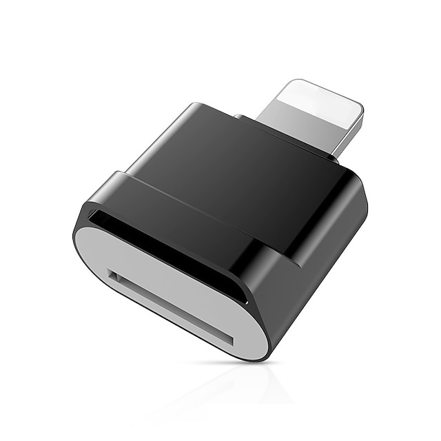  micro sd kaartlezer converter geschikt voor iphone ipadotg naar micro sd/tf kaartlezer viewer adapter geheugenkaart lezen voor iphone 14/13/12/pro/11/x/xr/max/8 ondersteuning ios 13 en exfat & vet32