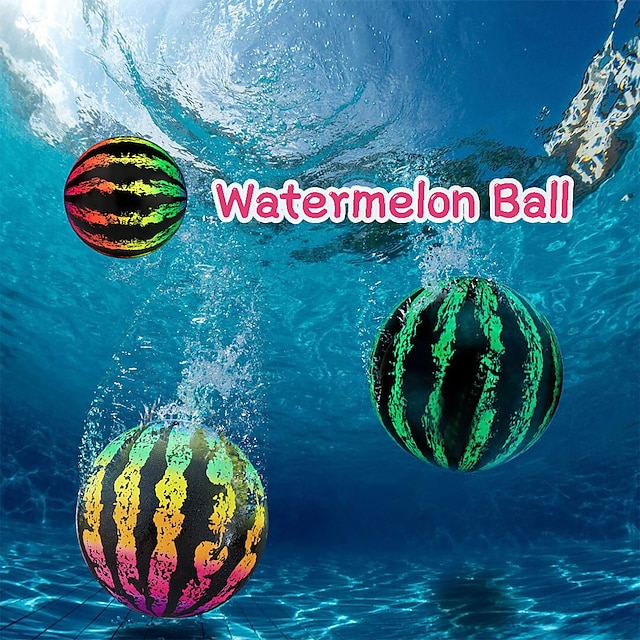  natation enfants adultes multijoueur jouets sous-marins pastèque créative balle rebondissante simulation pastèque balle en caoutchouc piscine gam