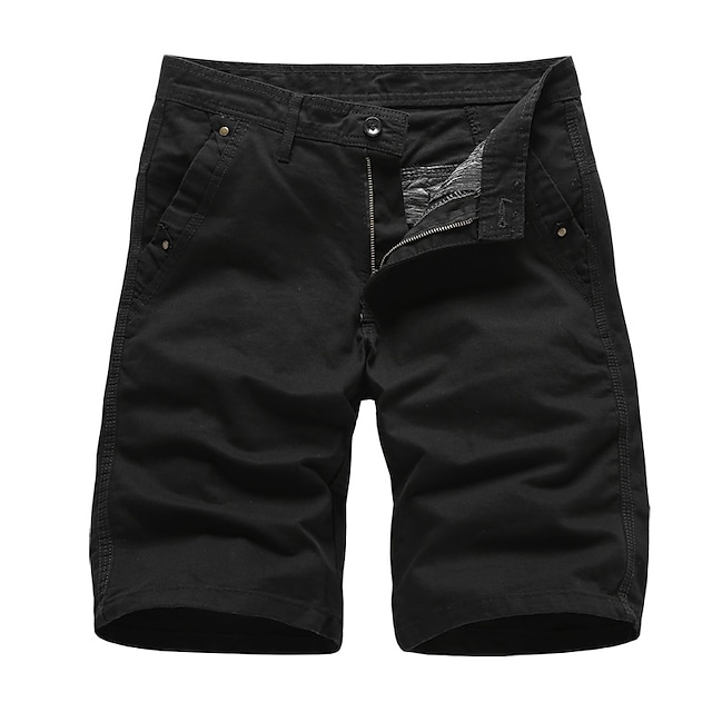 Men's Cargo Shorts Capri shorts Multi Pocket Plain Comfort Outdoor Calf ...