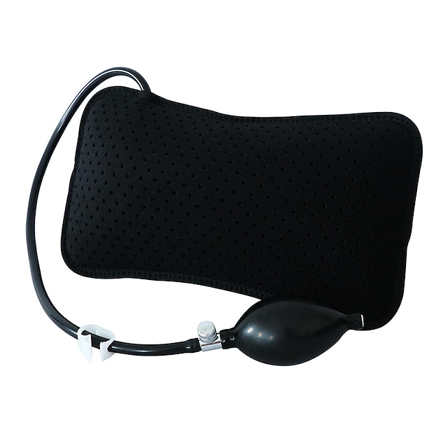  1 pc oreiller de soutien lombaire pour chaise de lit voiture airbag à usage domestique attelle de taille gonflable traction lombaire ceinture d'air insertion de fixation pour le soulagement du bas du