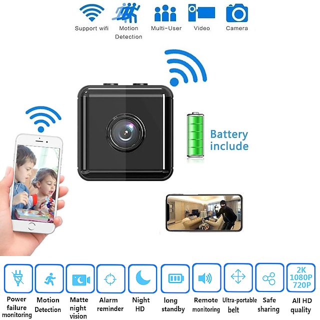  piilokamera - ip-kamera - minikamera - langattomat videokamerat - ammattisovellus wifi-nanny-kameran käyttäjät - 1080p hd -kamerat - hd-video