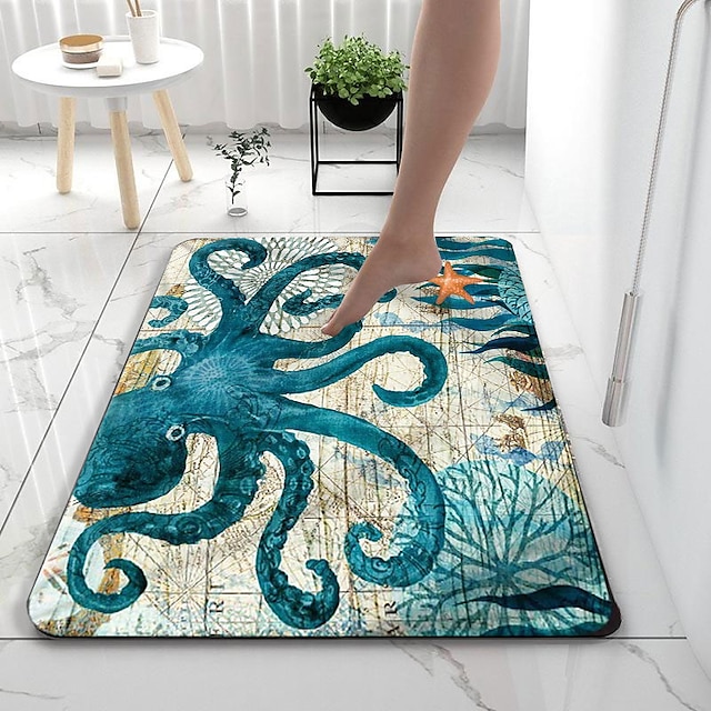  tapis de bain benthos tapis de bain antidérapant en terre de diatomées tapis de bain super absorbant tapis de salle de bain créatif tapis de salle de bain en velours de corail nouveau design