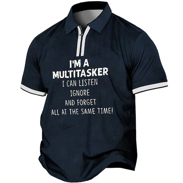 Men's Plus Size Polo Shirt Big and Tall Letter Turndown Button Short Sleeve Spring & Summer Sports Fashion Streetwear Designer Outdoor Street Tops 5