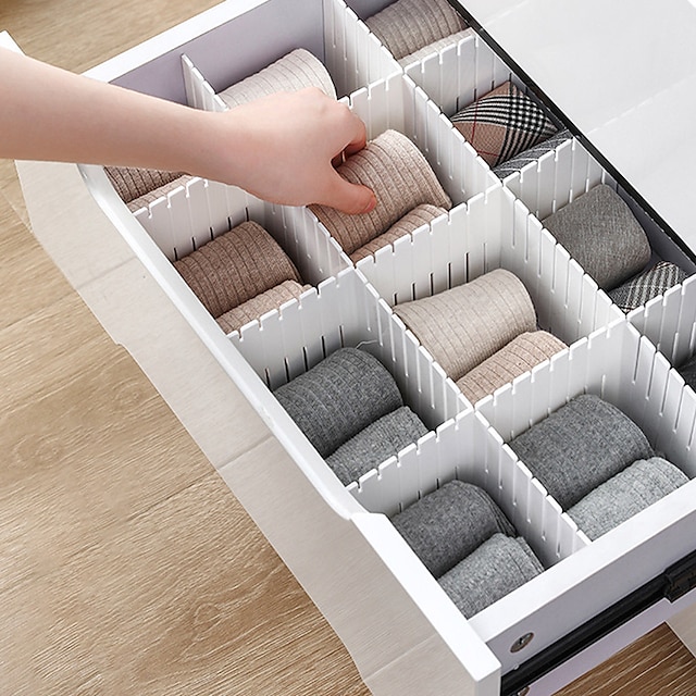  4ks diy zásuvkový organizér přepážka nastavitelná domácí úložná skříň kombinovaná dělicí přepážka organizér na spodní prádlo ponožky