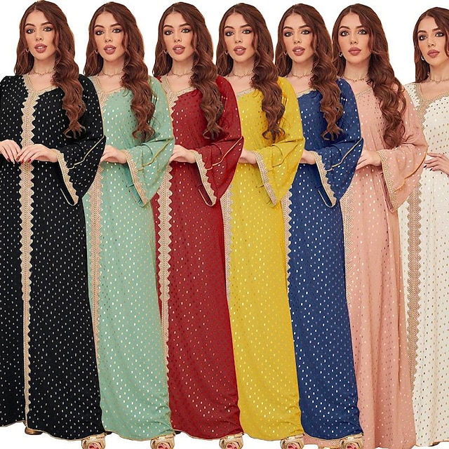  Women's Dress Abaya Religious Saudi Arabic Arabian Muslim Ramadan Adults Dress