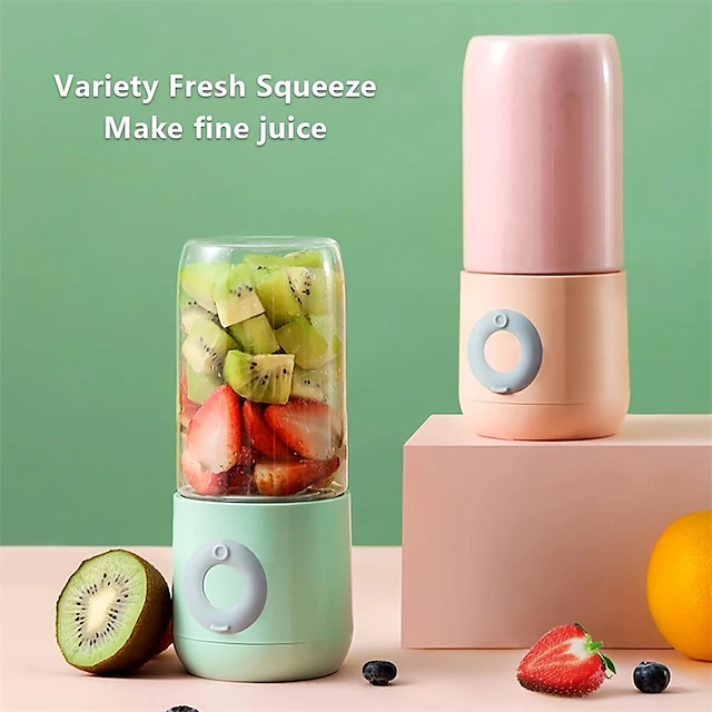Mini Portable Mixer Cup 500ML Fruit Veggie Juicer Portable Blender For Fresh JuiceFresh Juice BlenderBlender Cup ElectricPersonal Size Blender For Shakesand SmoothiesUSB Charging Blender 14