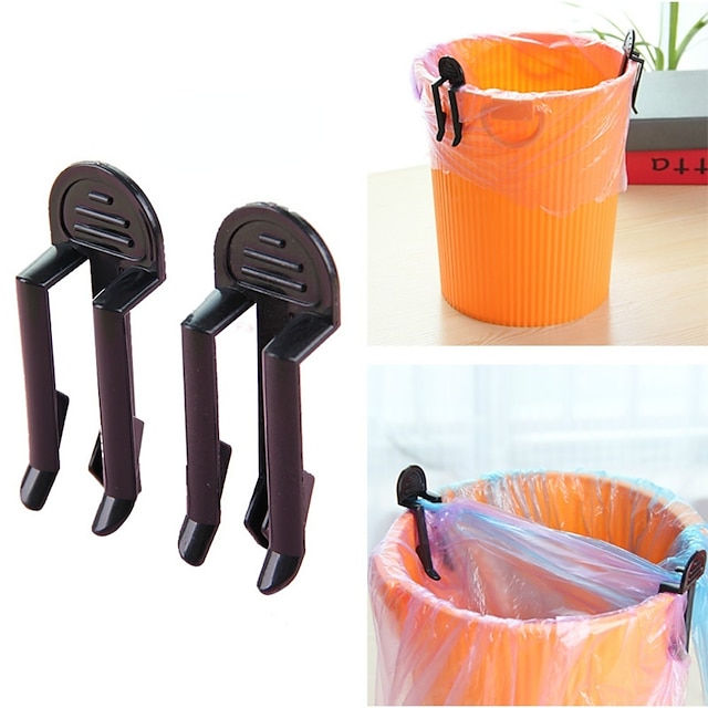  10Pcs/pack Practical Plastic Garbage Bag Clip Fixed Waste Bin Bag Holder Rubbish Clip Trash Can Clamp Kitchen Gadgets