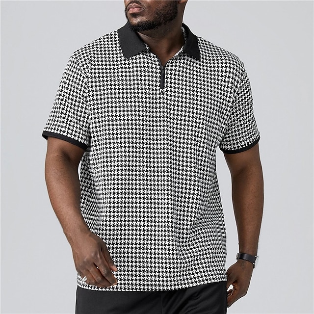  Bărbați Mărime Plus Tricou POLO Mare si inalt Plisat Răsfrânt Buton Manșon scurt Primavara vara Sport Modă Șic Stradă Designer În aer liber Stradă Topuri