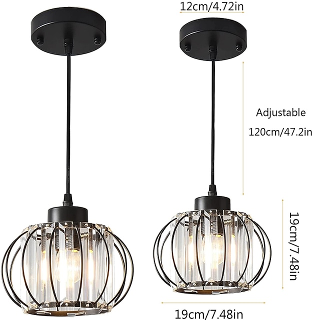 Farmhouse Black Hangende Verlichting 3-lichts Industriële Moderne Hang Verlichtingsarmaturen Voor Eetkamer Slaapkamer Keuken Woonkamer Hal Industrieel  1935222