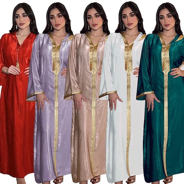  Mulheres Vestidos Abaya Religioso árabe saudita árabe muçulmano Ramadã Adulto Vestido