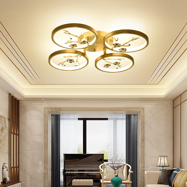  φωτιστικό οροφής led κύκλος στρογγυλό σχέδιο 54 cm χωνευτά φώτα αλουμινίου μοντέρνα βαμμένα φινιρίσματα φωτιστικό σαλονιού 110-240v