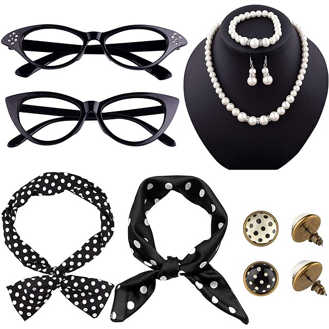 Red Glasses 50s Style Costume Accessory main image 1