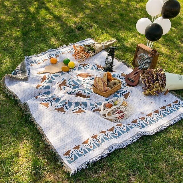 Blanket Outdoor Blanket Picnic Blanket Chenille Nap Blanket Bohemian Blanket