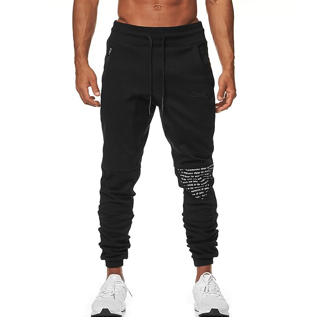  Men's Sweatpants Joggers Trousers Casual Pants Pocket Drawstring Elastic Waist Plain Comfort Casual Daily Holiday Basic Sports Black Brown