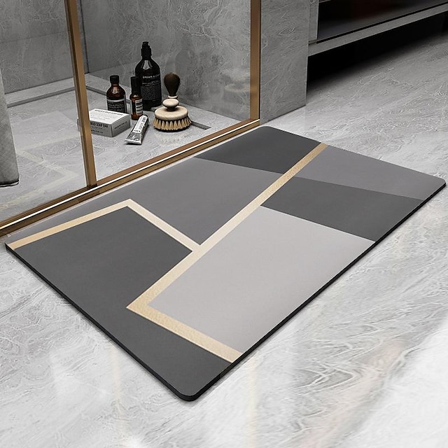  Tappeti antiscivolo Anni d'oro Fantasia geometrica Tappeto bagno assorbente tripoli