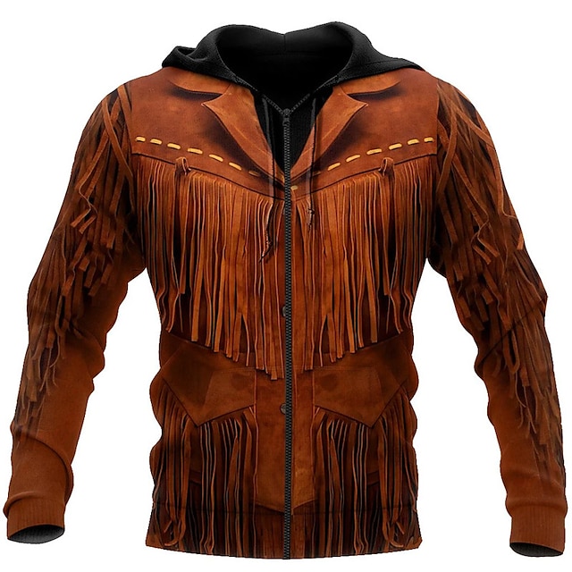  Herren Grafik-Drucke Hoodie Sweatshirt Kapuze Hoodies Pullover Kapuzenshirt mit durchgehendem Reißverschluss Langarm Sweatshirt mit Kapuze Mit Kapuze Strassenmode 3D-Druck Sport & Natur Täglich Sport