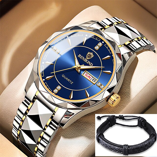 BINBOND Quartz Watch for Men Wrist Watch Men's Watch Analog Quartz ...