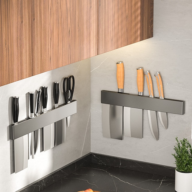  suport pentru cuțite din oțel inoxidabil fără pumni suport pentru bețișoare pentru cuțit de bucătărie suport de depozitare multifuncțional montat pe perete