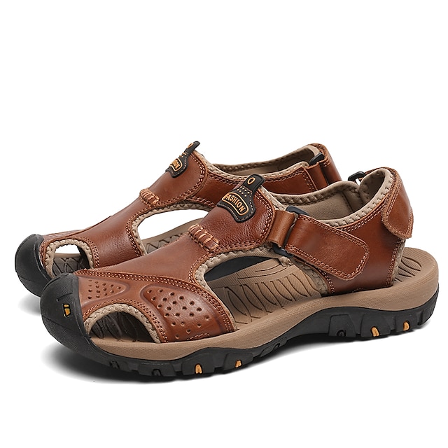 Men's Sandals Leather Sandals Sporty Sandals Outdoor Hiking Sandals ...