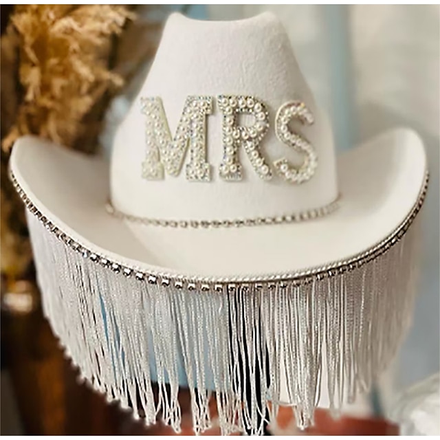  כובעים בד כובע קאובוי כלה חתונה יום האהבה קוקטייל רויאל אסטקוט אופנתי חתונה עם פרטים מקריסטל פרנזים כיסוי ראש כיסוי ראש