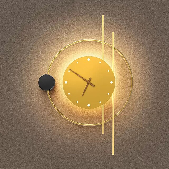 LED Wall Lamp Art Clock Design Wall Light Creative Aisle Bedroom Living