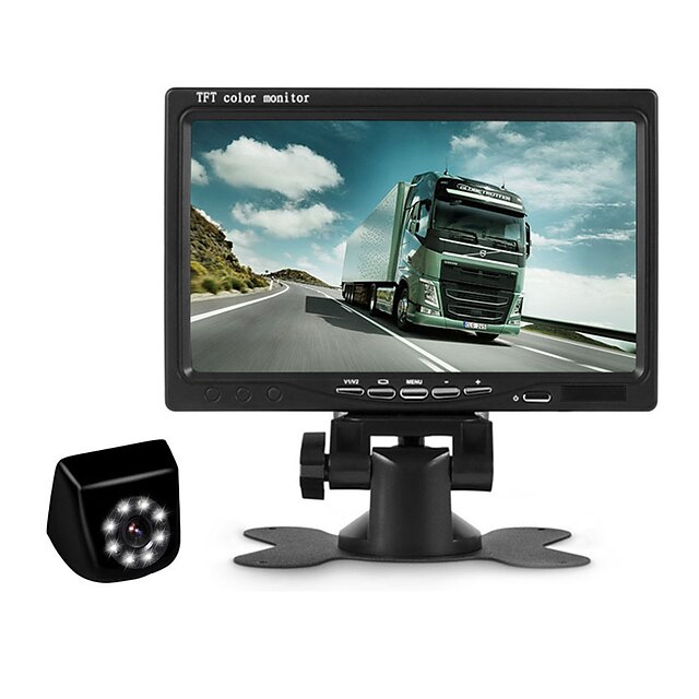  ksj-700 7 inch LCD Digital Screen 800 x 600 1/4 inch color CMOS 120 Degree Car Rear View Kit LCD Screen for Car Reversing camera