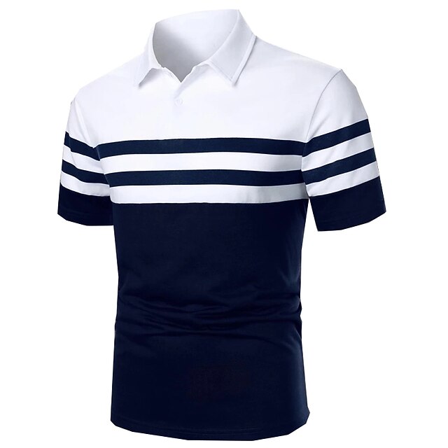 Men's Golf Shirt Polo Outdoor Work Polo Collar Classic Short Sleeves