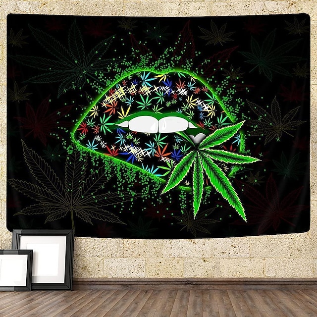  trippy weed ταπετσαρία τοίχου καλλιτεχνική διακόσμηση φωτογραφία σκηνικό κουβέρτα κουρτίνα που κρέμεται σπίτι υπνοδωμάτιο διακόσμηση σαλονιού