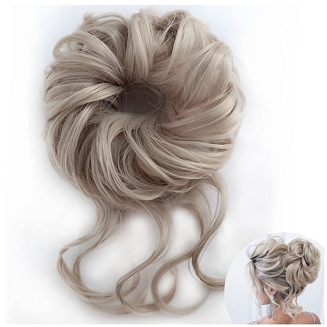 Messy Curly Hair Dutt Galinas Beauty Hochsteckfrisur Messy Dutt Haarteil Kunsthaargummis für
