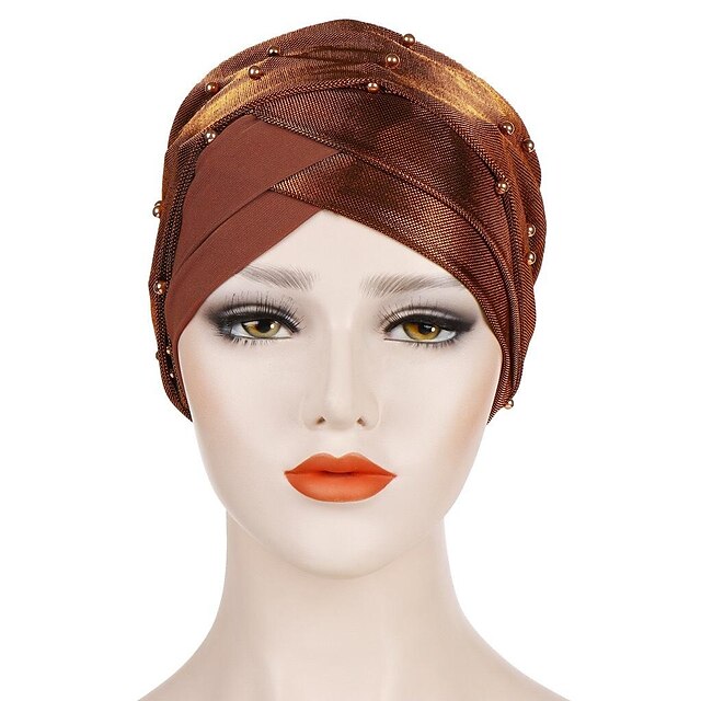  Arabian Muslim Adults Women's Religious Hat Hijab / Khimar For Cotton Solid Colored Ramadan Headpiece