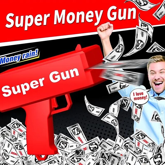 Make It Rain Money Gun Paper Playing Spary Money Toy Gun Prop Money Gun