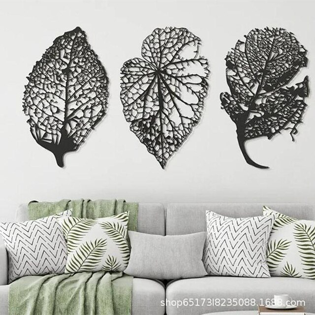 1pc Leaves Metal Wall Art Outdoor Decor Rust Proof Wall Sculpture Ideal