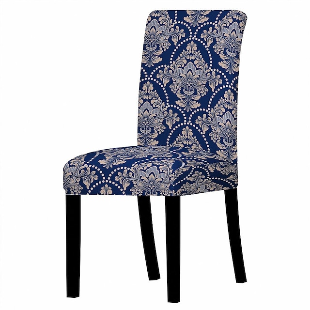 Dining Chair Cover Stretch Chair Seat Slipcover Elastic Chair Protector AntiCat Scratch For