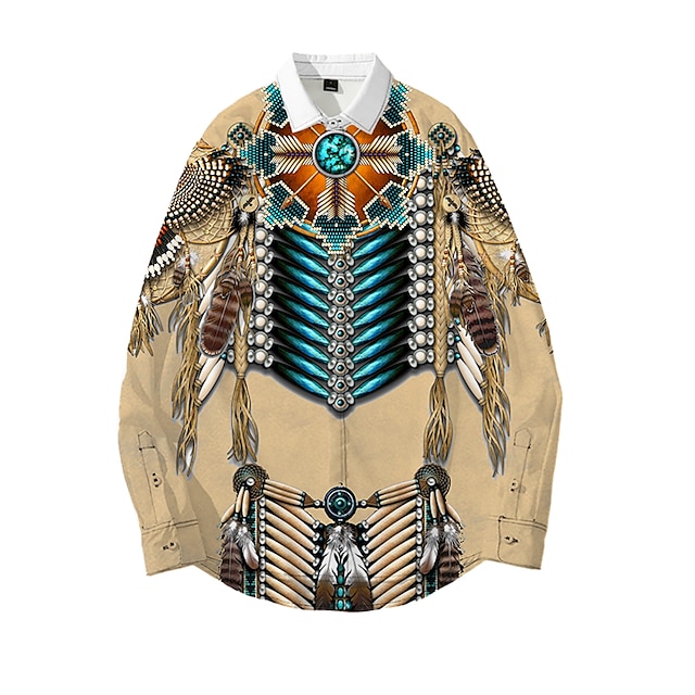  Indian amerykańskich Indianin Bluzka / koszula Nadruk Graficzny Na Dla par Męskie Damskie Dla dorosłych Druk 3D Codzienne