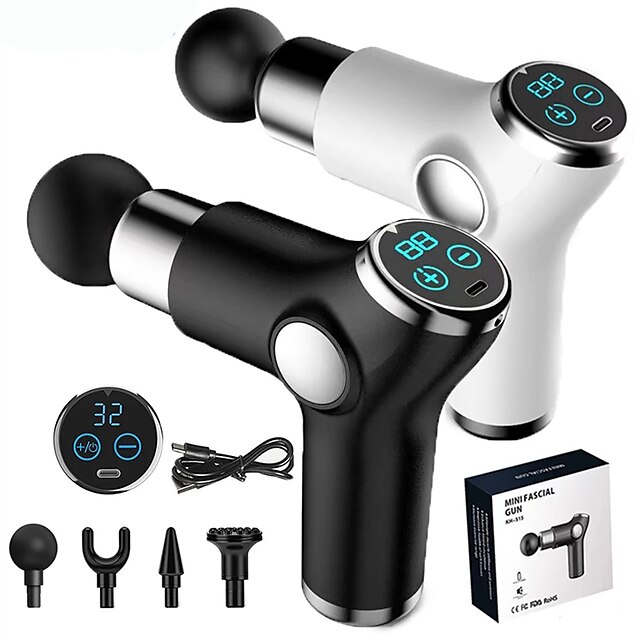  Massage Gun 32 Speed Deep Tissue Percussion Muscle Massager Fascial Gun for Pain Relief Body and Neck Vibrator Fitness