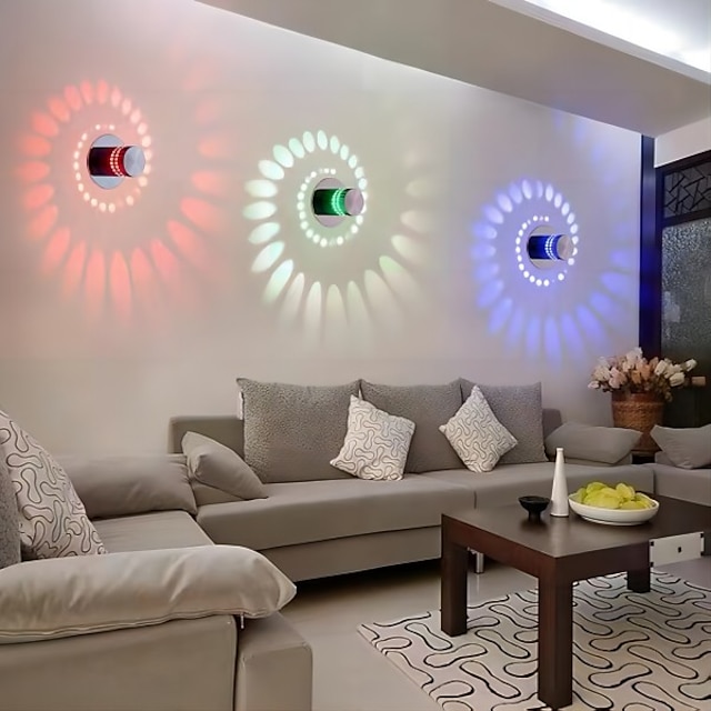  Creative LED Indoor Wall Lights Living Room Shops / Cafes Aluminum Wall Light IP44 AC100-240V 3W