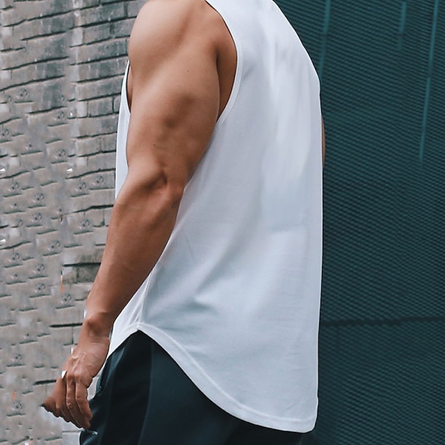  Bărbați Bluză Sub Cămașă Cămașă musculară Cămăși care absorb umezeala Tee Top Simplu Stil Nautic Zilnic Sport Fără manșon Îmbrăcăminte Stilat Casul Zilnic A face exerciții fizice