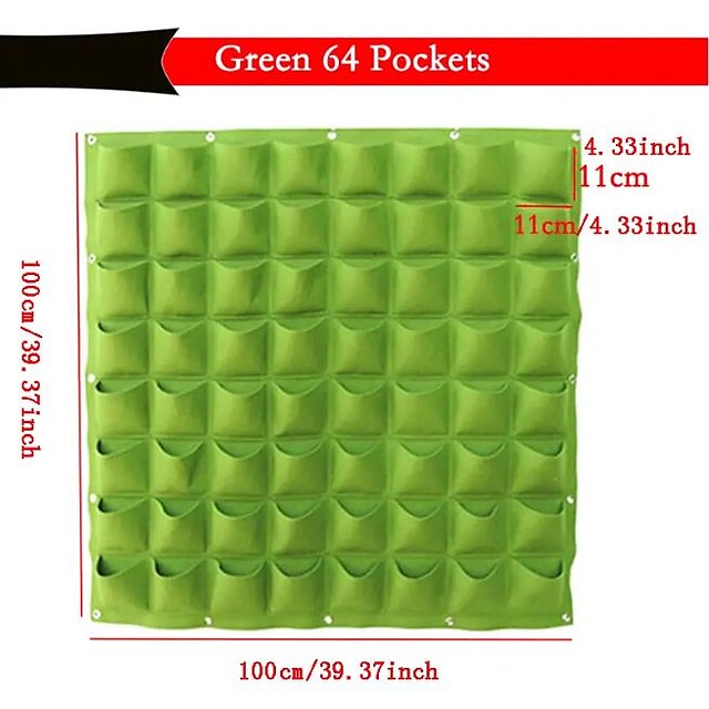 Vertical Hanging Wall Growing Bag Green Planting Bags Gardening   Ozqvgm1677579999622 