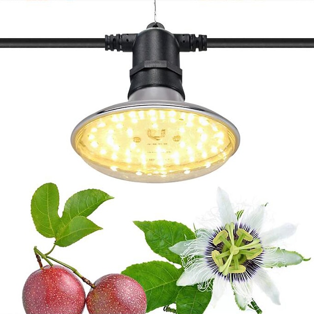  led grow light για φυτά εσωτερικού χώρου e27 15w 48 led χάντρες πλήρους φάσματος φωτιστικό λευκό μωβ 220-240 v φυτικό θερμοκήπιο
