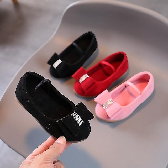  Girls' Flats Daily Dress Shoes Casual School Shoes Synthetics Shock Absorption Non-slipping Princess Shoes Big Kids(7years +) Little Kids(4-7ys) Toddler(2-4ys) School Birthday Gift Walking Shoes